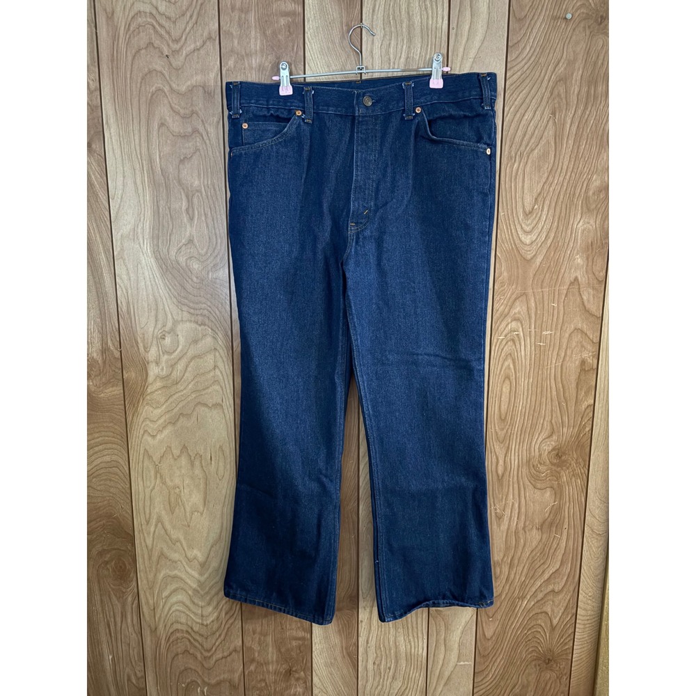 Vintage Plain Pockets JCPenney Mens Indigo Blue Straight Leg‎ Denim Jeans 40x30
